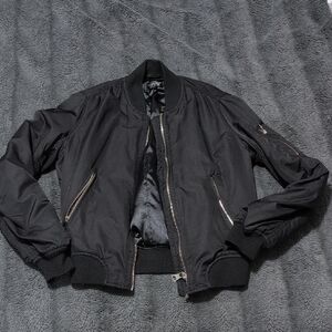 Woman's s Black Bomber Jacket